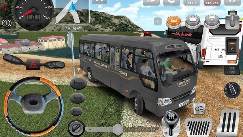 Các chế độ vô lăng và nút bấm điều khiển trong mod bus simulator vietnam.