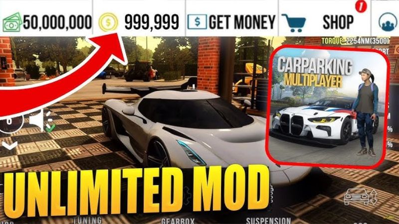 Hack car parking multiplayer vô hạn tiền và vàng giúp mua sắm không giới hạn.