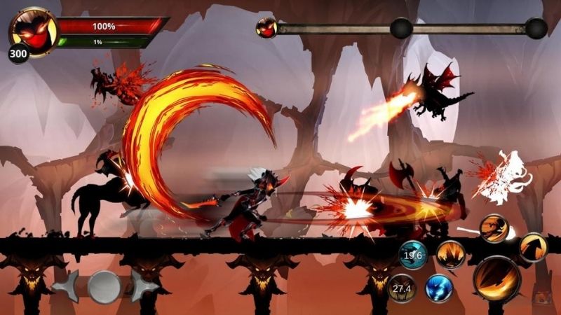 Hệ thống kỹ năng và dàn anh hùng đa dạng của shadow knight mod.