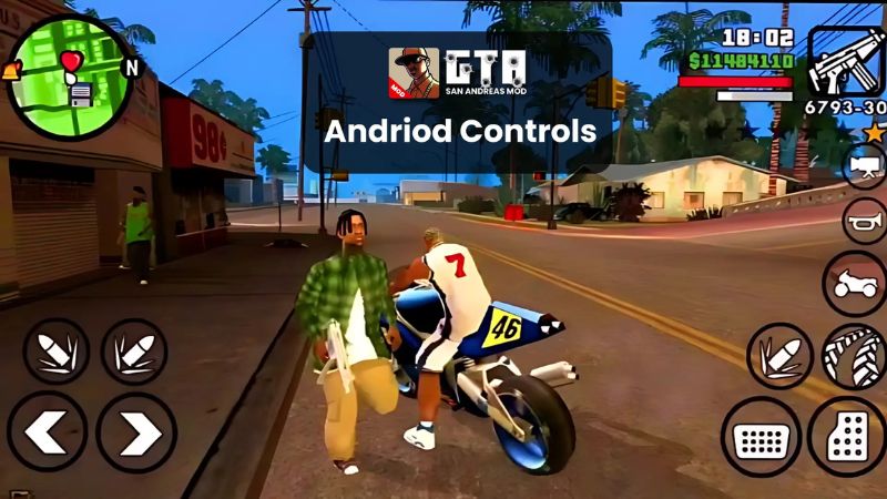 CJ chiến đấu trong gta san andreas mod apk