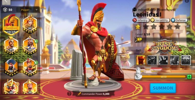 Tướng huyền thoại trong rise of kingdoms hack full tiền