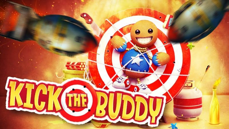 Hình nhân Buddy trong game giải tỏa stress Kick The Buddy.