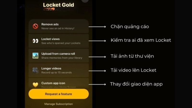 Các tính năng nổi bật có trong Locket gold mod apk