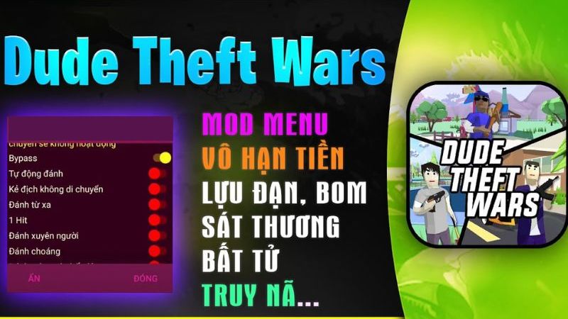 Khám phá tính năng nổi bật chỉ có tại Dude Theft Wars Mod Của ANDROIDMENTOR