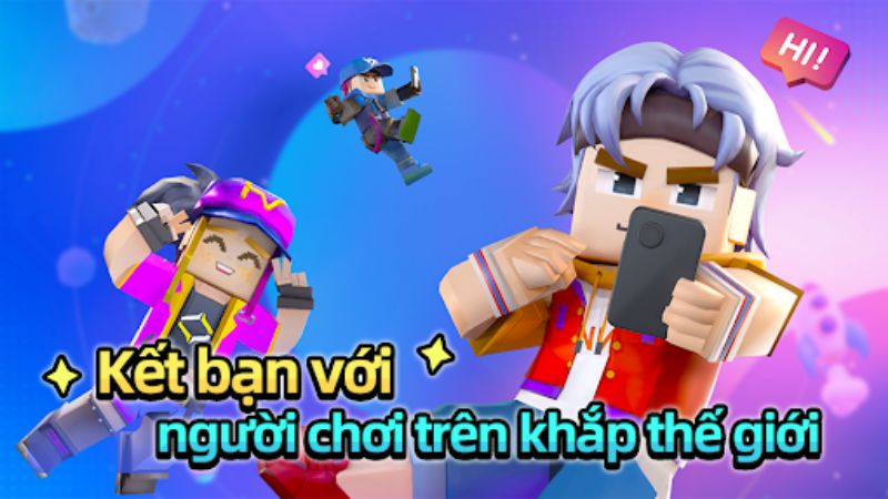 Tương tác cộng đồng trong game blockman go