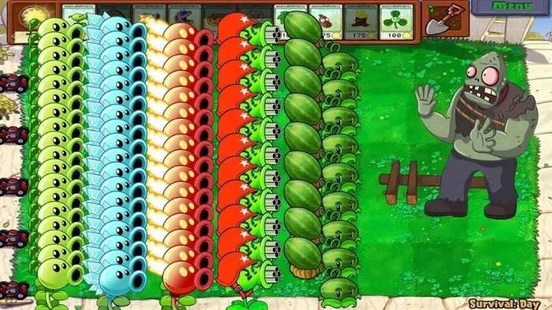 Cơ chế lai tạo cây trồng mới lạ trong Plant vs Zombie Fusion Mod APK